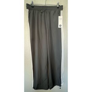 NWT Otos Active Grey And White Baggy Striped Athletic Track Pants